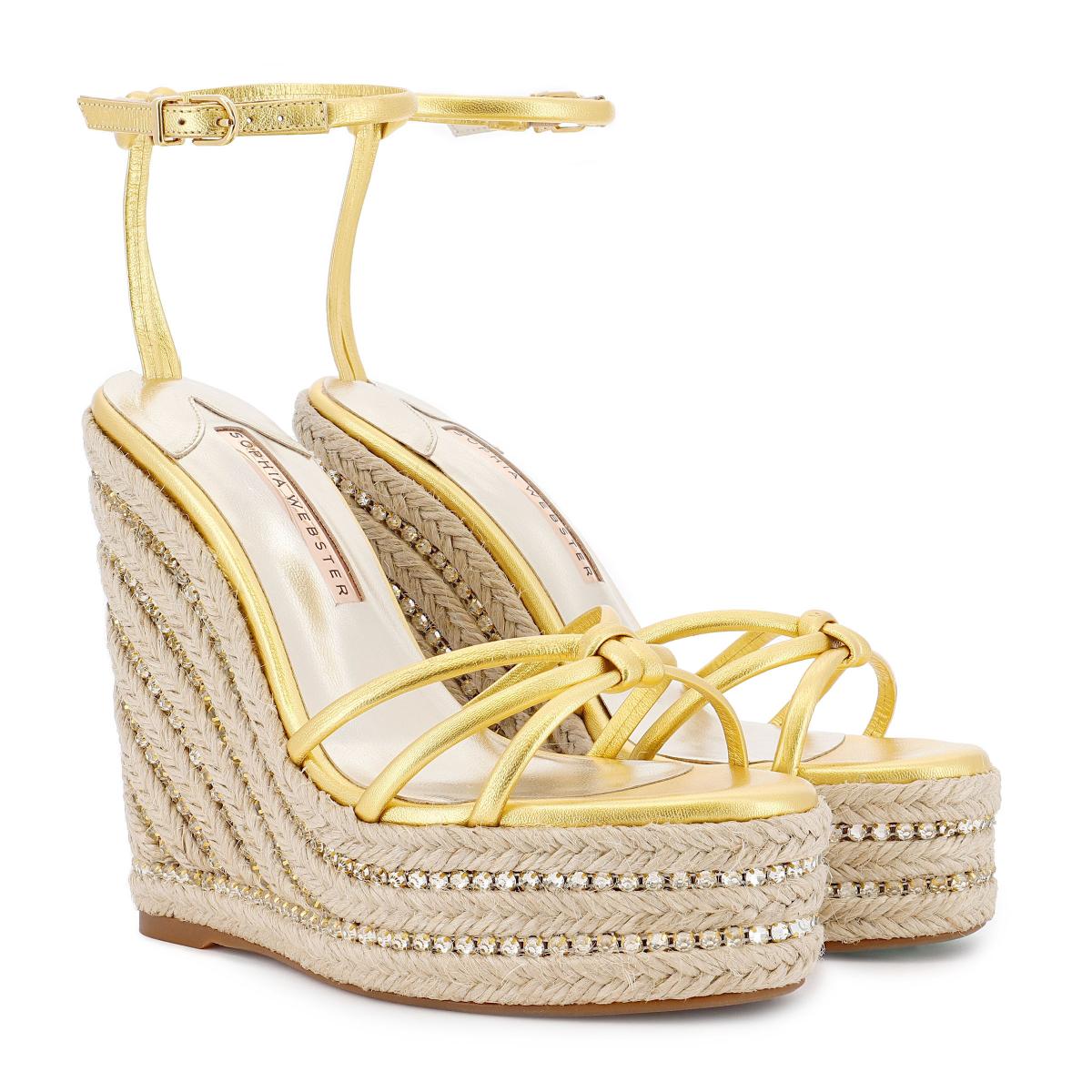 Alina Espadrille Crystal Gold | Sophia Webster