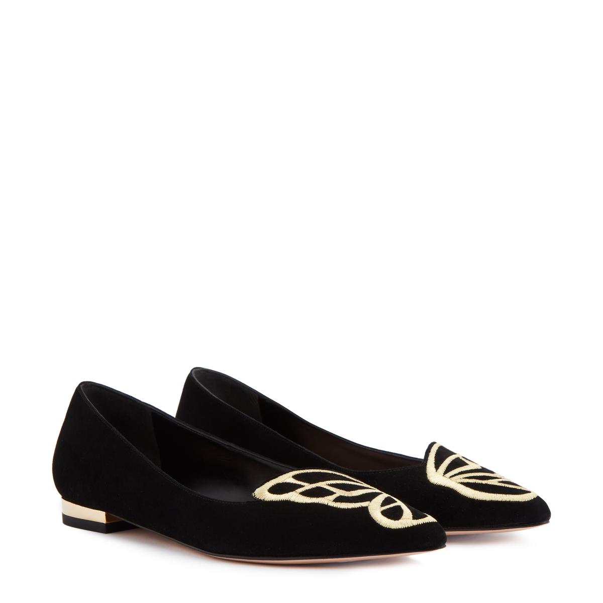 Butterfly Flat Black & Gold | Sophia Webster