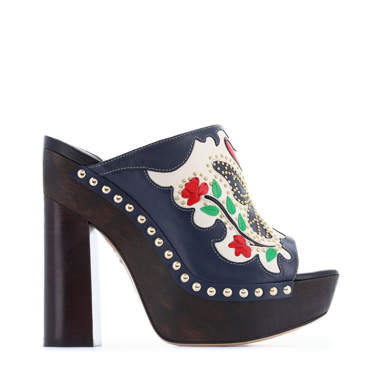 Shelby Platform Mule Blue Steel | Sophia Webster