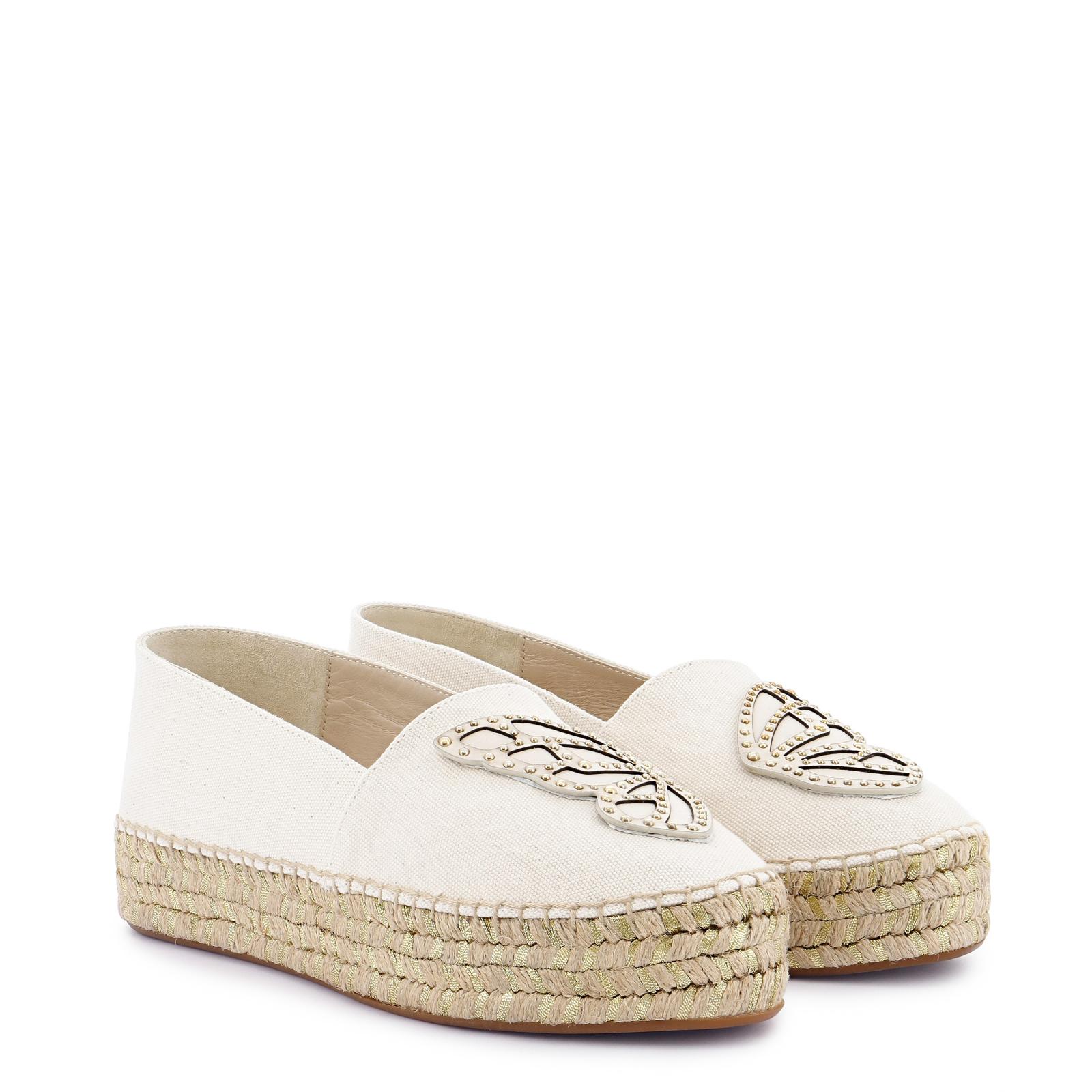 Butterfly Espadrille White & Gold | Sophia Webster