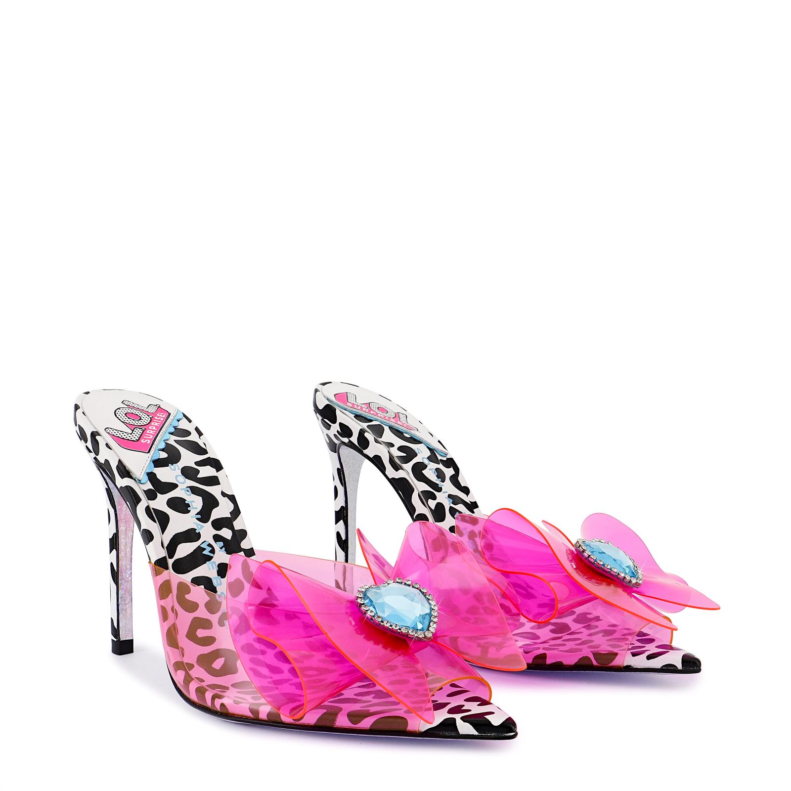 Diva Leah Mule Pink & Leopard | Sophia Webster