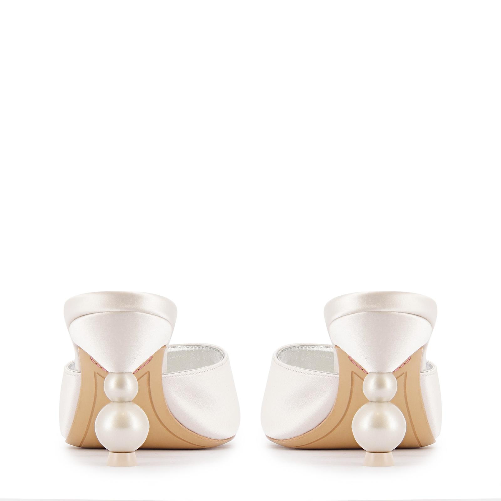 Perla Mid Mule Ivory White | Sophia Webster