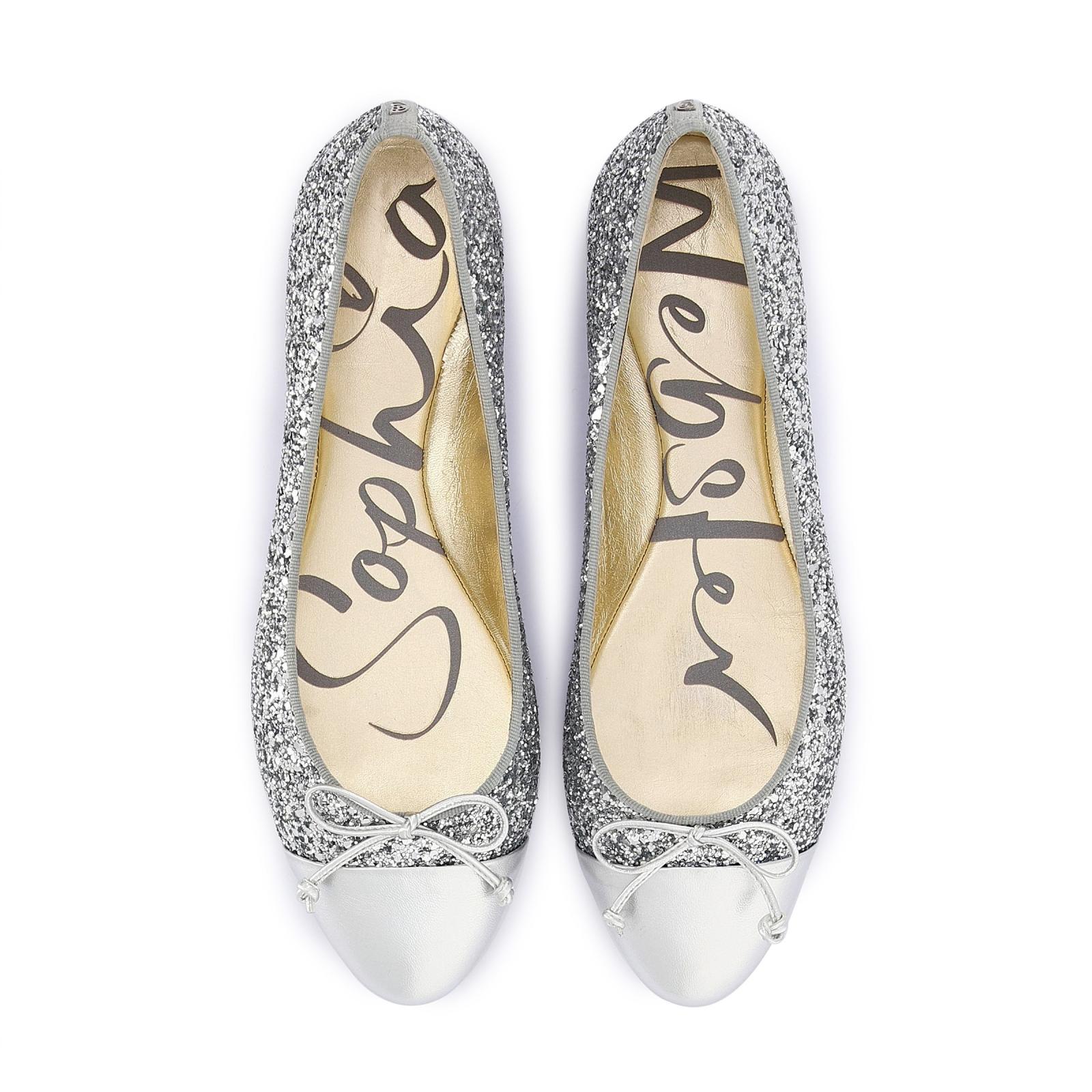 Pirouette Ballet Flat Silver Glitter Sophia Webster