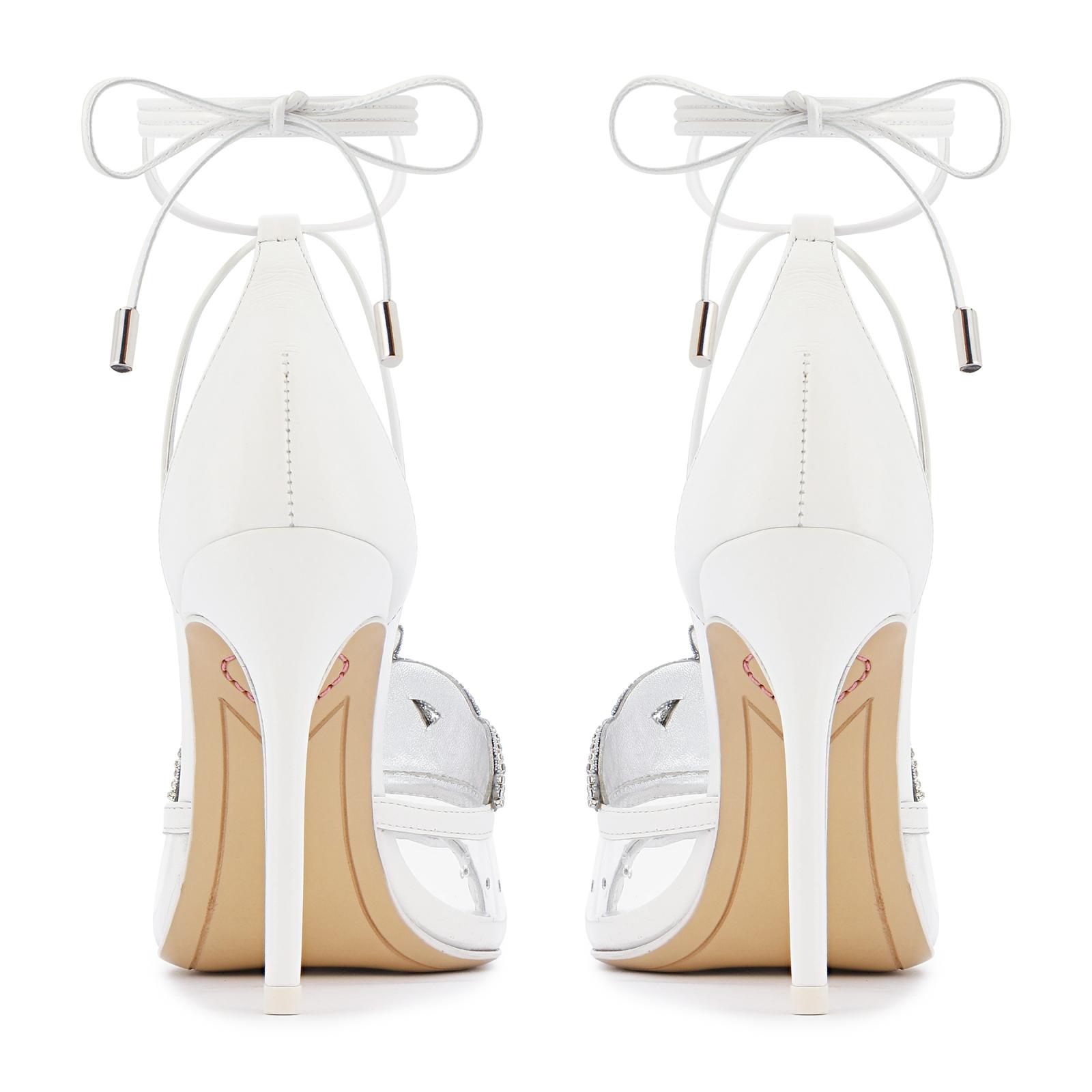 サンダル・ミュール SOPHIA WEBSTER Women Sandals 420818 SSS25012 WHITE Amazon.com | SOPHIA WEBSTER Mariposa Mid Sandal Ivory/Silver