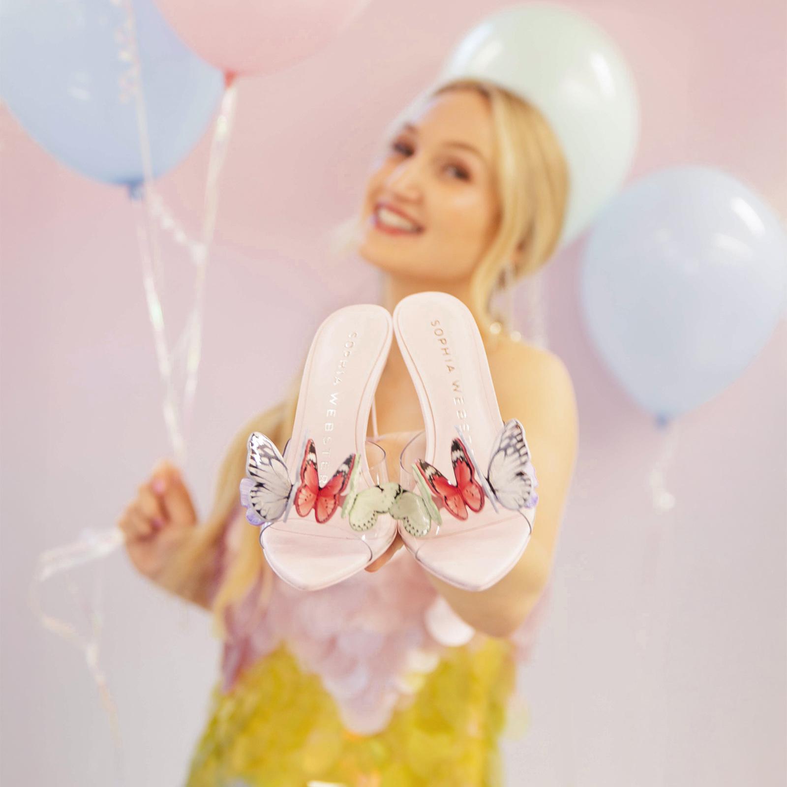 Sophia Webster ピンク バタフライ ミュール Vanessa Mid Mule Vanessa Mid Mule | Sophia Webster