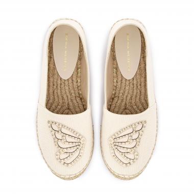 Butterfly Espadrille White & Gold | Sophia Webster