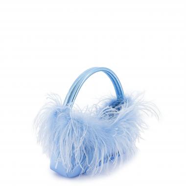 Dusty Mini Hobo Bag Blue Satin | Sophia Webster